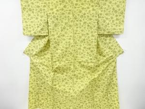 アンティーク　抽象模様織り出し十日町紬単衣着物